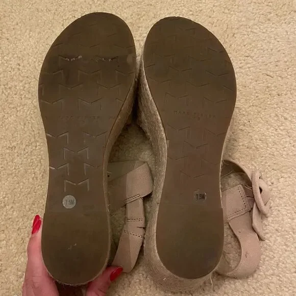 EUC Marc Fisher Rex Platform Espadrille Wedge Sandal - Picture 4 of 11